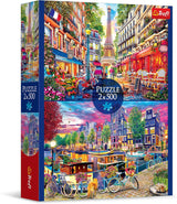 Trefl - Puzzle 2 w 1: Europejskie Stolice - 2 X 500 elementów - Zestaw dwóch puzzli, DIY, Kreatywna rozrywka, Dla dorosłych i dzieci 10+ Puzzle Naty Shop Default Title