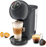 NESCAFÉ Dolce Gusto Genio S Plus firmy Krups, kompaktowy ekspres do kawy na kapsułki, pojemność 0,8 litra, 1500 W, automatyczne ostrzeganie o odkamienianiu, gwiezdna szarość, KP340B