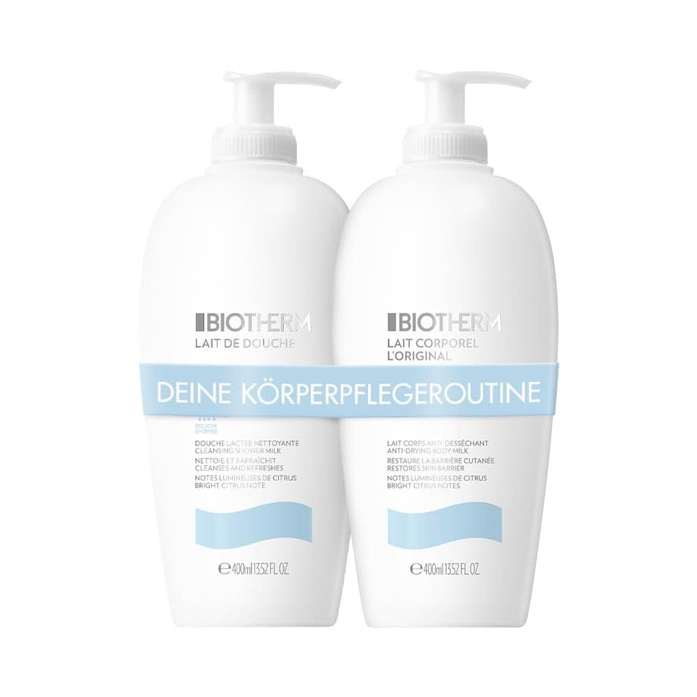 Biotherm Lait Corporel L'Original, Nawilżający balsam do ciała z planktonem, 400 ml Kosmetyki i Uroda Naty Shop Balsam do ciała 400 ml + Żel pod prysznic 400 ml Zestaw