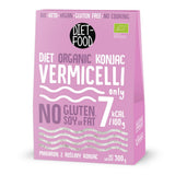 DIET-FOOD Organiczny ryż błyskawiczny Shirataki Konjac, niskowęglowodanowy, niskokaloryczny, wegański, bez tłuszczu, bez soi, bezglutenowy, przyjazny dla ketonów, odchudzający, 300 gramów