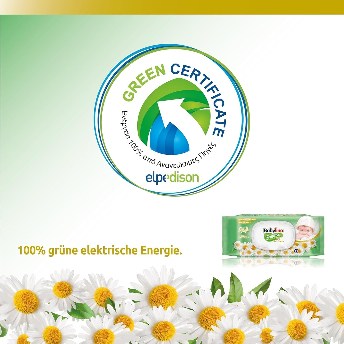 Chusteczki dla niemowląt Sensitive, 0% substancji zapachowych, 98% naturalnej formuły przywracającej równowagę pH skóry, pieczęć świeżości, 54 chusteczki
