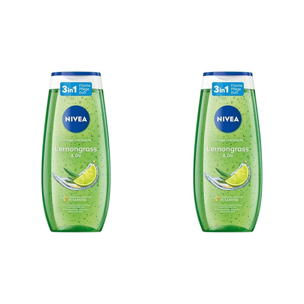 NIVEA Żel pod prysznic z trawą cytrynową i olejkiem, 250 ml Pod prysznic i do kąpieli Naty Shop 2 sztuki x 250 ml