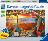 Ravensburger Puzzle 16795 - Zachód słońca na plaży - 500 elementów puzzle dla dorosłych i dzieci 10+ z większymi elementami [wyłącznie na Amazon] Puzzle Naty Shop