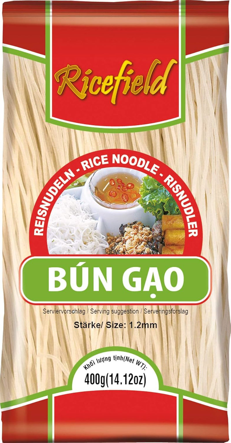 Makaron Ryżowy Ricefield, Wermiszel, 1,2 mm, Bun Gao (1 x 400g)