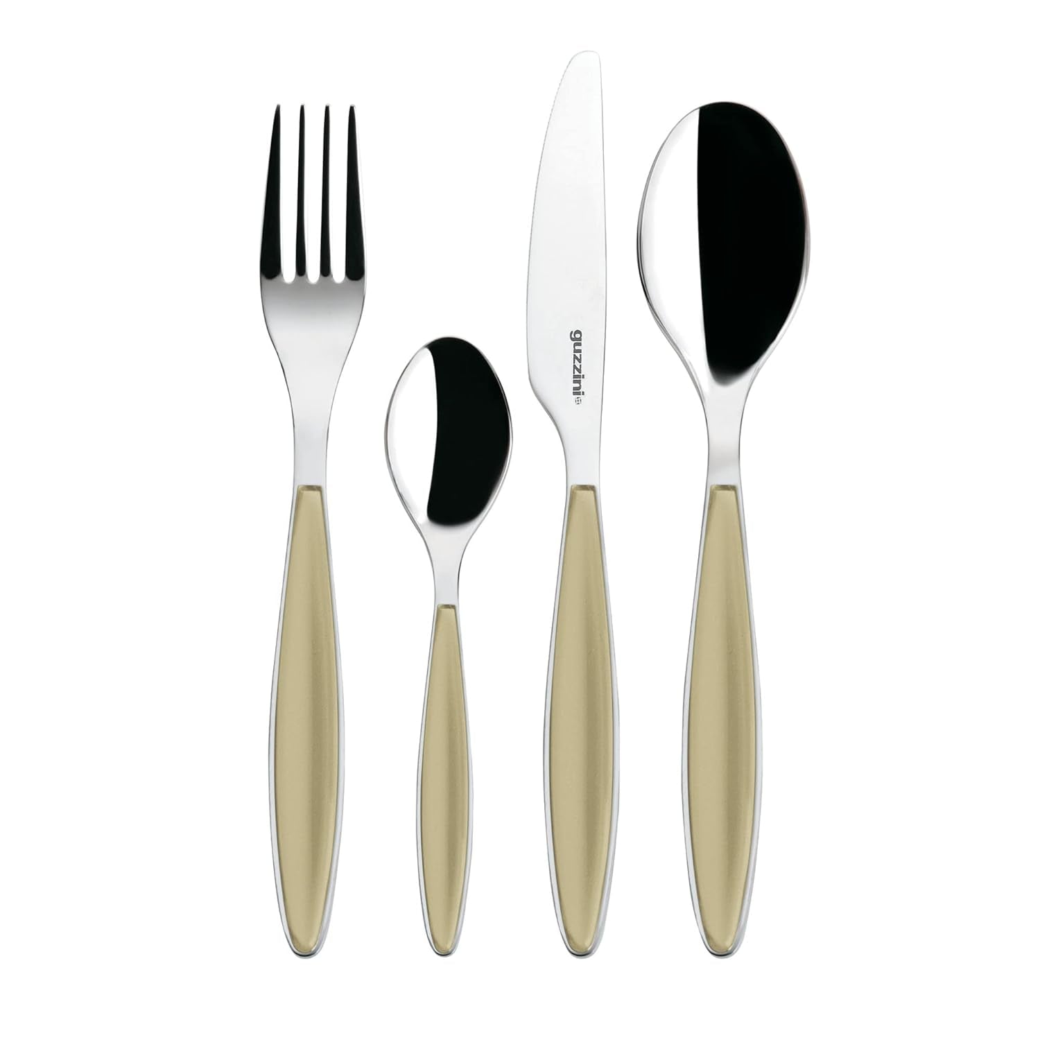 Guzzini - Feeling, zestaw sztućców 24 sztuki - Kolor piaskowy Kitchen Naty Shop