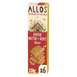 Allos Nutri Organiczne krakersy owsiane | Chrupiące krakersy owsiane | Dosłodzić miodem 6 x 130g