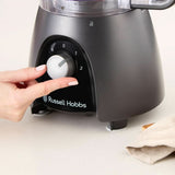 Robot kuchenny Russell Hobbs [Blender / Rozdrabniacz do warzyw / Blender stołowy / Rozdrabniacz / Blender] Robot kuchenny (ugniatanie, mieszanie i krojenie), Matte Charcoal Kitchen Naty Shop