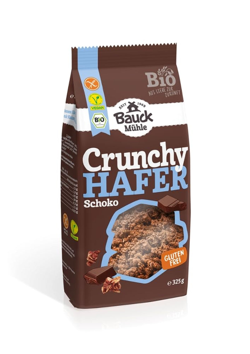 Chrupiące musli z organicznymi płatkami owsianymi i czekoladą, 325 g