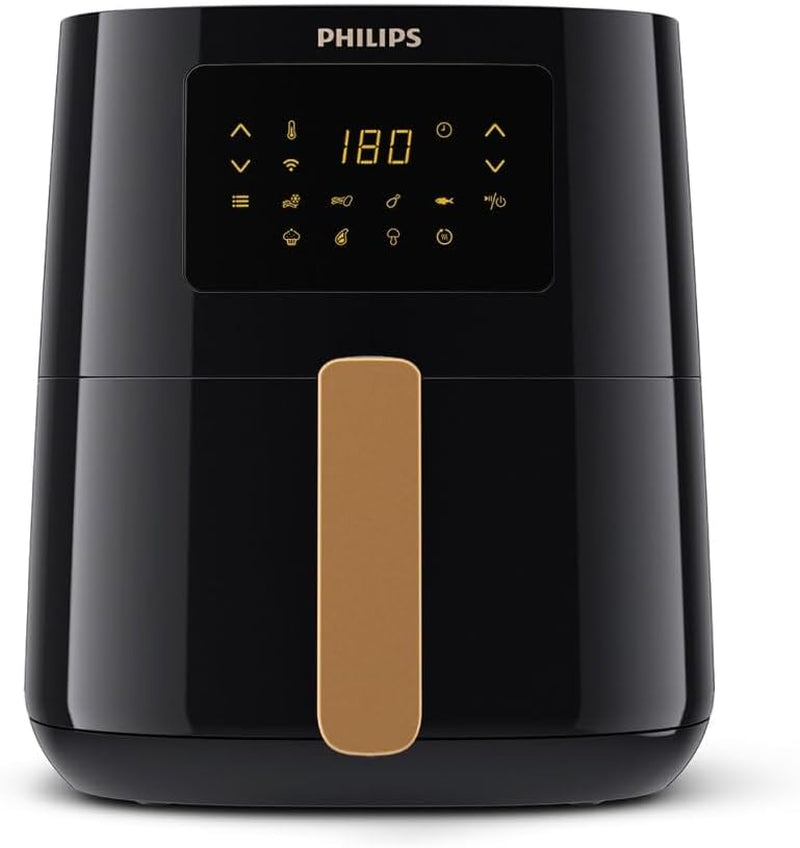 Philips 3000Er Airfryer XL - Technologia Rapid Air, smażenie do 90% mniej tłuszczu, pojemność 1,2 kg, 6,2 litra, ekran dotykowy Urządzenia Naty Shop Schwarz Połączenie bezprzewodowe 4,1 L
