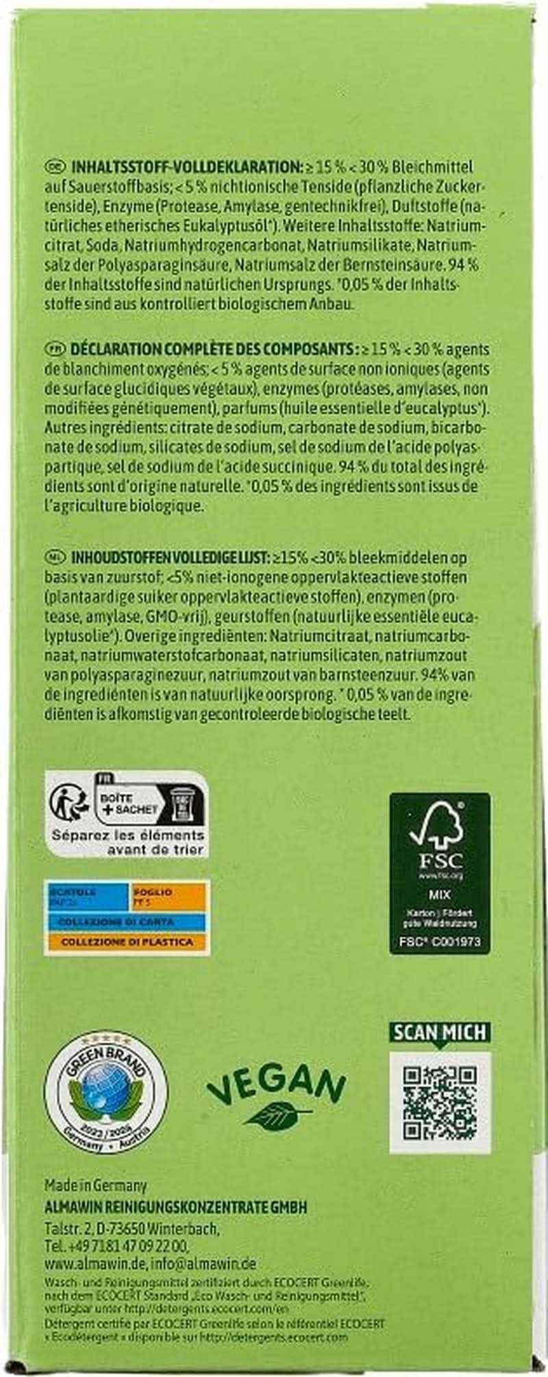 Almawin eco, proszek do mycia naczyń 2,8kg, 112 prań, można dozować dla różnej ilości naczyń Naty Shop