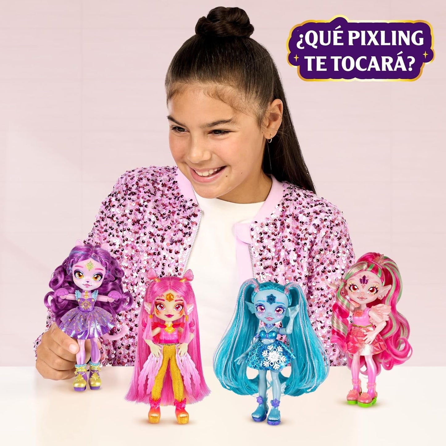Magiczne lalki Pixlings, 4 różne lalki - 2 nowości - 15 cm modna lalka - magiczne mikstury - tajemnicza mikstura (MG101000)