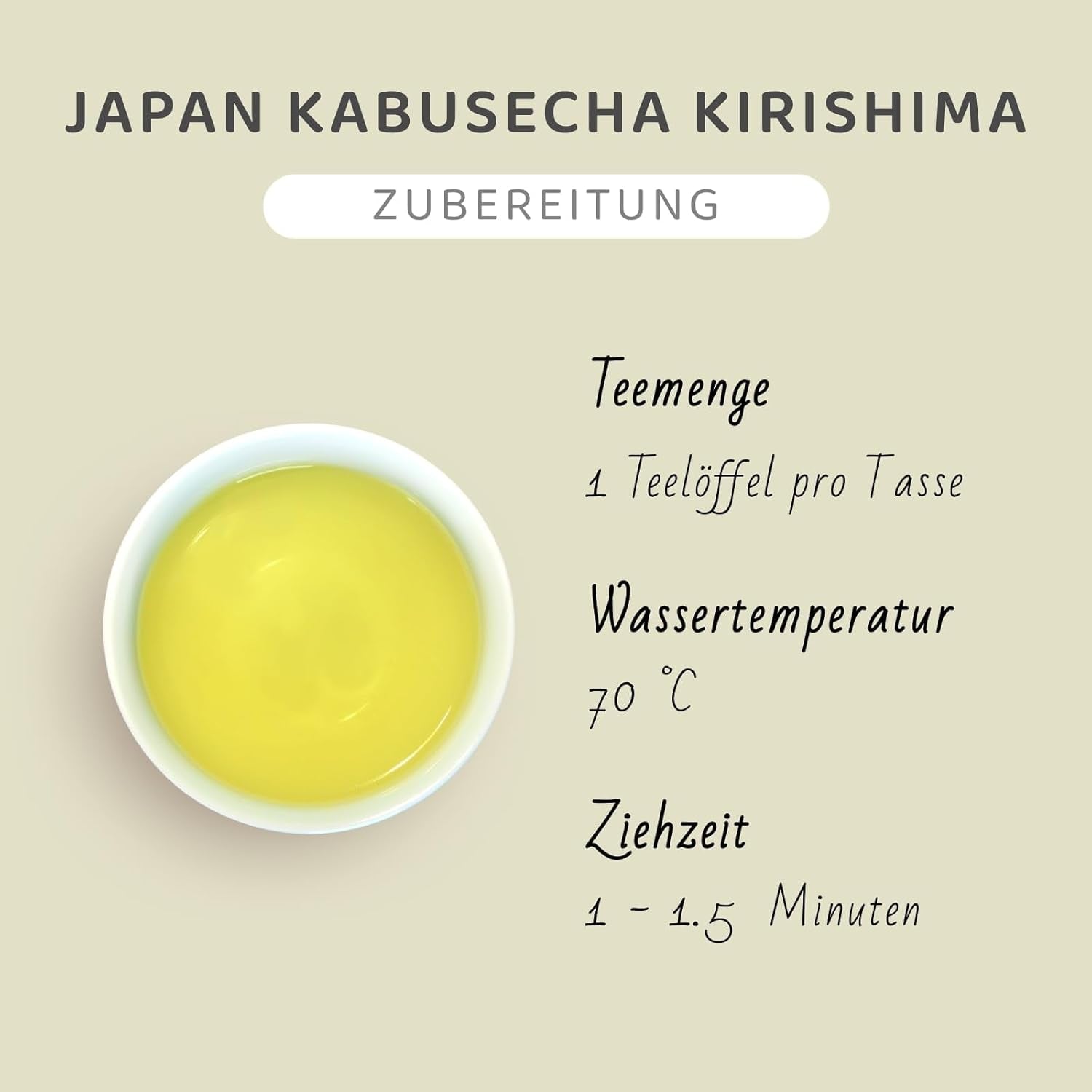 Japońska herbata zielona Kabusecha Kirishima, japońska Kabuse Sencha, zielona herbata premium sypana, bez dodatku aromatów | Wondertea Japońska zielona herbata Kabusecha (50 g)