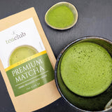 Premium Matcha Tea Japan 100g - Testowane laboratoryjnie - Uroczysty proszek Matcha do produkcji Umami Matcha, 100% naturalna zielona herbata w proszku, idealna do Matcha Latte, Teaclub