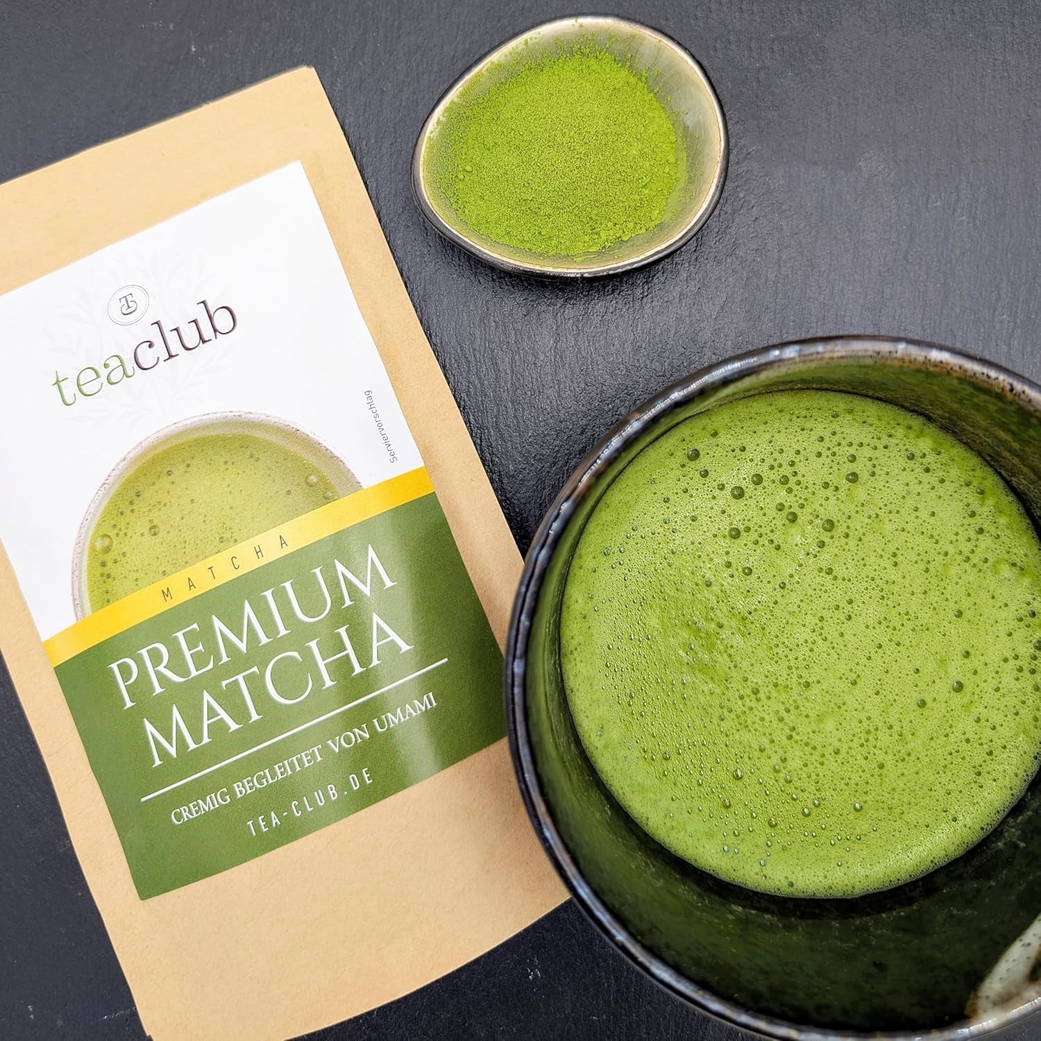 Premium Matcha Tea Japan 100g - Testowane laboratoryjnie - Uroczysty proszek Matcha do produkcji Umami Matcha, 100% naturalna zielona herbata w proszku, idealna do Matcha Latte, Teaclub