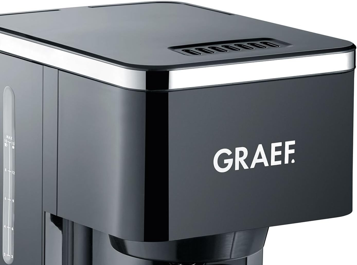GRAEF. FK402 Ekspres przelewowy Czarny, 1,25 L, funkcja utrzymywania ciepła, timer, funkcja wstępnego zaparzania, głowica zaparzająca zapewniająca optymalny rozwój smaku, łatwa w obsłudze