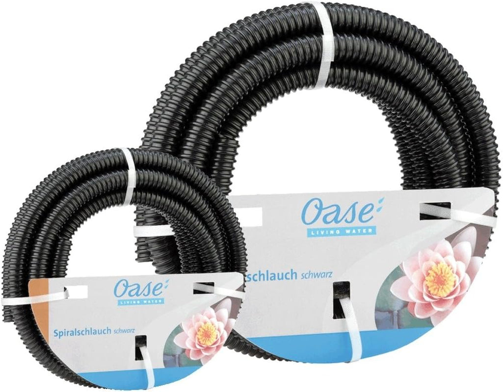 Wąż spiralny Oase, czarny, 1 1/2", 10 m - odcinek węża z materiału PVC, Ø 38 cm, odpowiedni do 1 bara