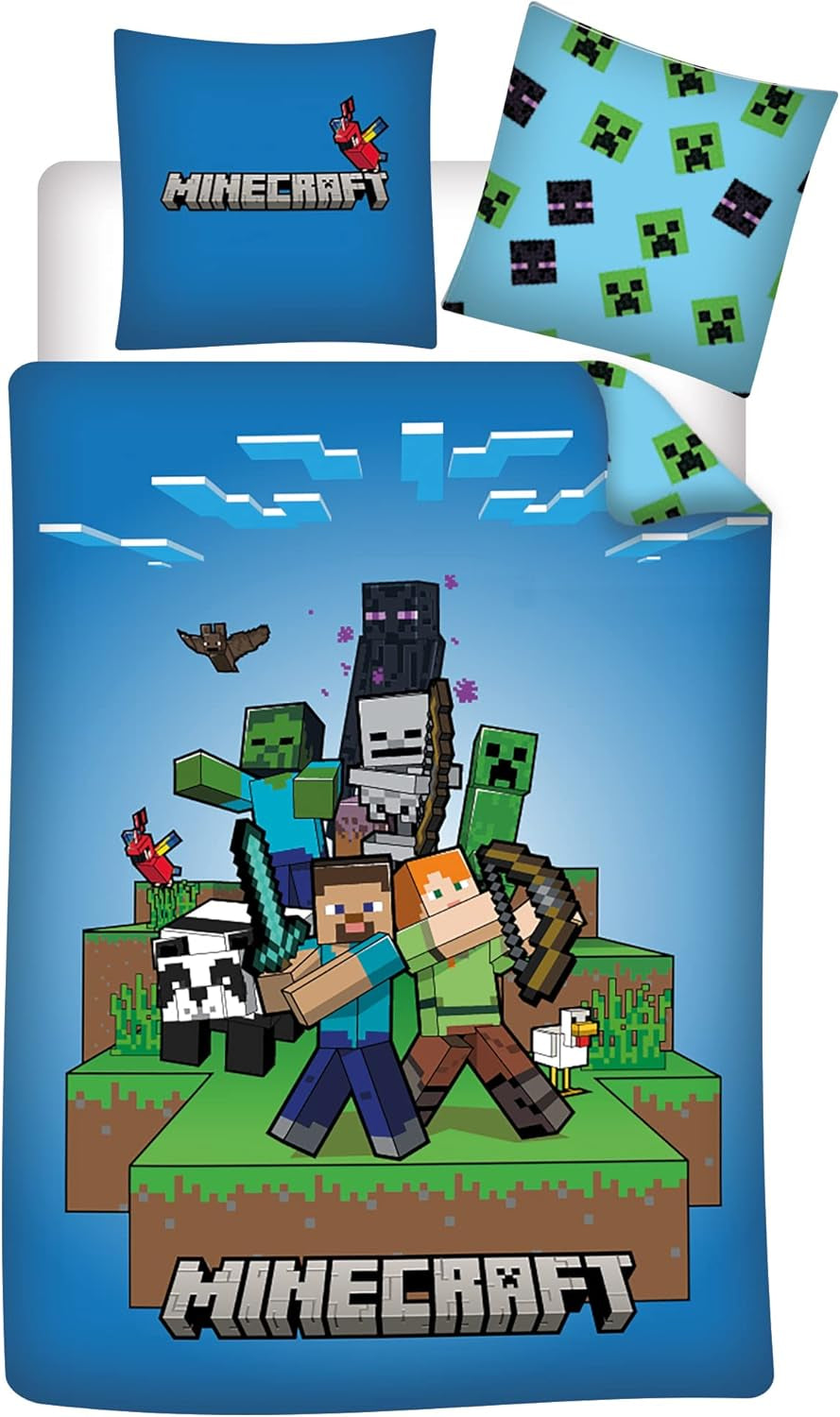 Minecraft Ready to Survive, zestaw pościeli dla dzieci, Pościel z mikrofibry - sklep dziecięcy Naty