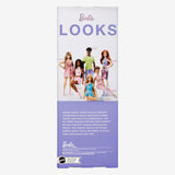 Lalka Barbie Looking, figurka kolekcjonerska nr. 24 z brązowymi włosami i nowoczesną modą Y2K, błyszcząca sukienka bez ramiączek i wysokie obcasy z odkrytymi palcami, lalki HRM16 Naty Shop