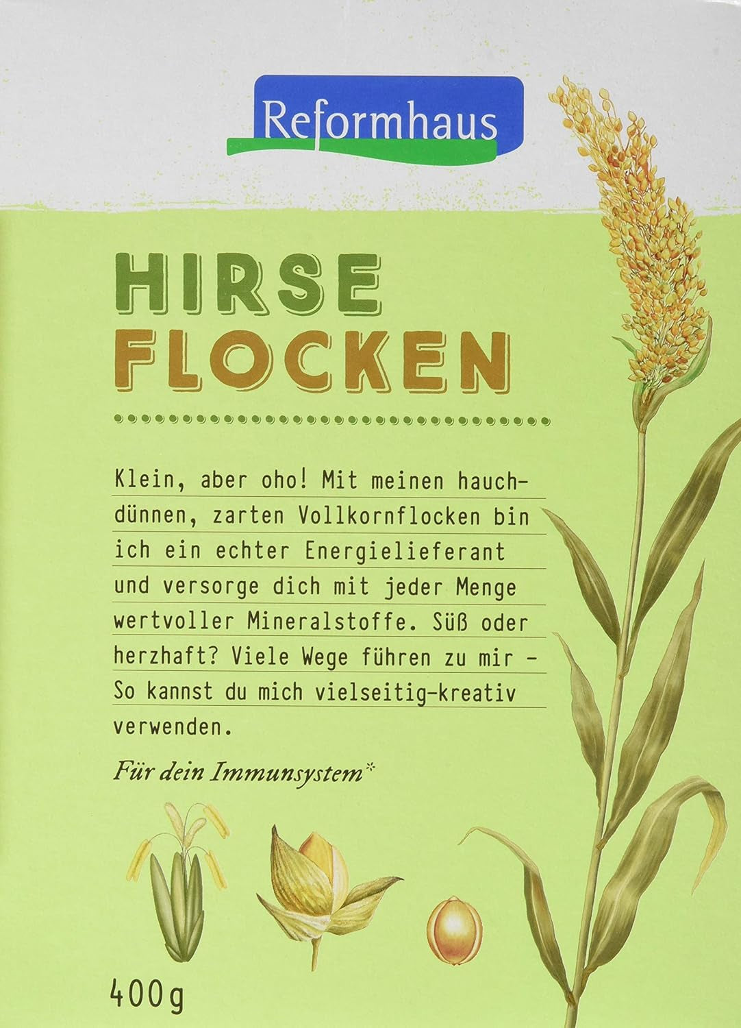 Hirse-Flocken Bio, opakowanie 6Er (6 X 400 G) Zboża Naty Shop Domyślny tytuł