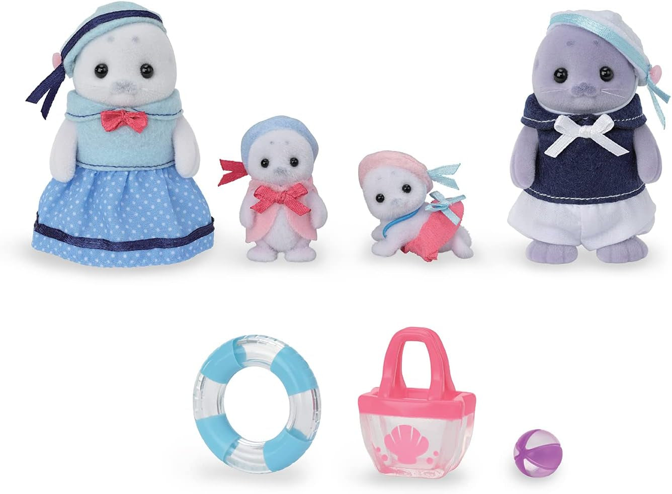Sylvanian Families — 5759 Rodzina fok Figurka zwierzątka Szczegółowa zabawka dla dzieci w wieku powyżej 3 lat Naty Shop Dolls