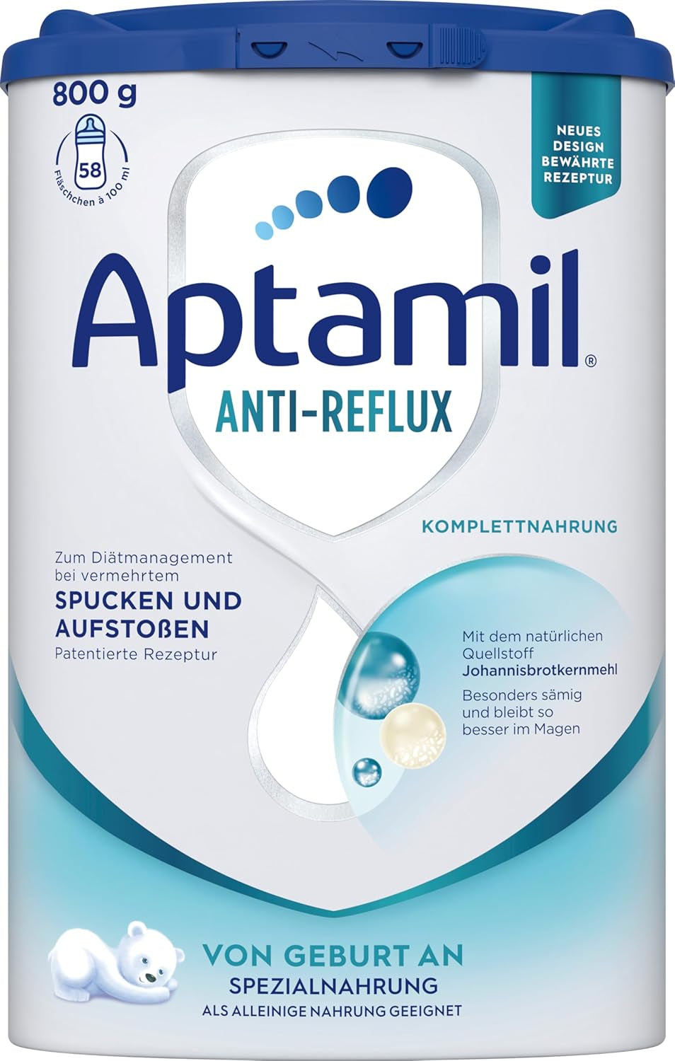 Aptamil Anti-Reflux - Kompletna formuła od urodzenia Zarządzanie dietą Wymioty i zarzucanie pokarmu Pokarm dla niemowląt Mleko w proszku 1 x 800g