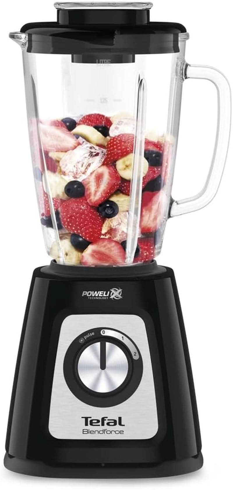 Tefal BL435831 BL4358 Mikser stojący, szklany, 1,75 litra, Schwarz Kitchen Naty Shop