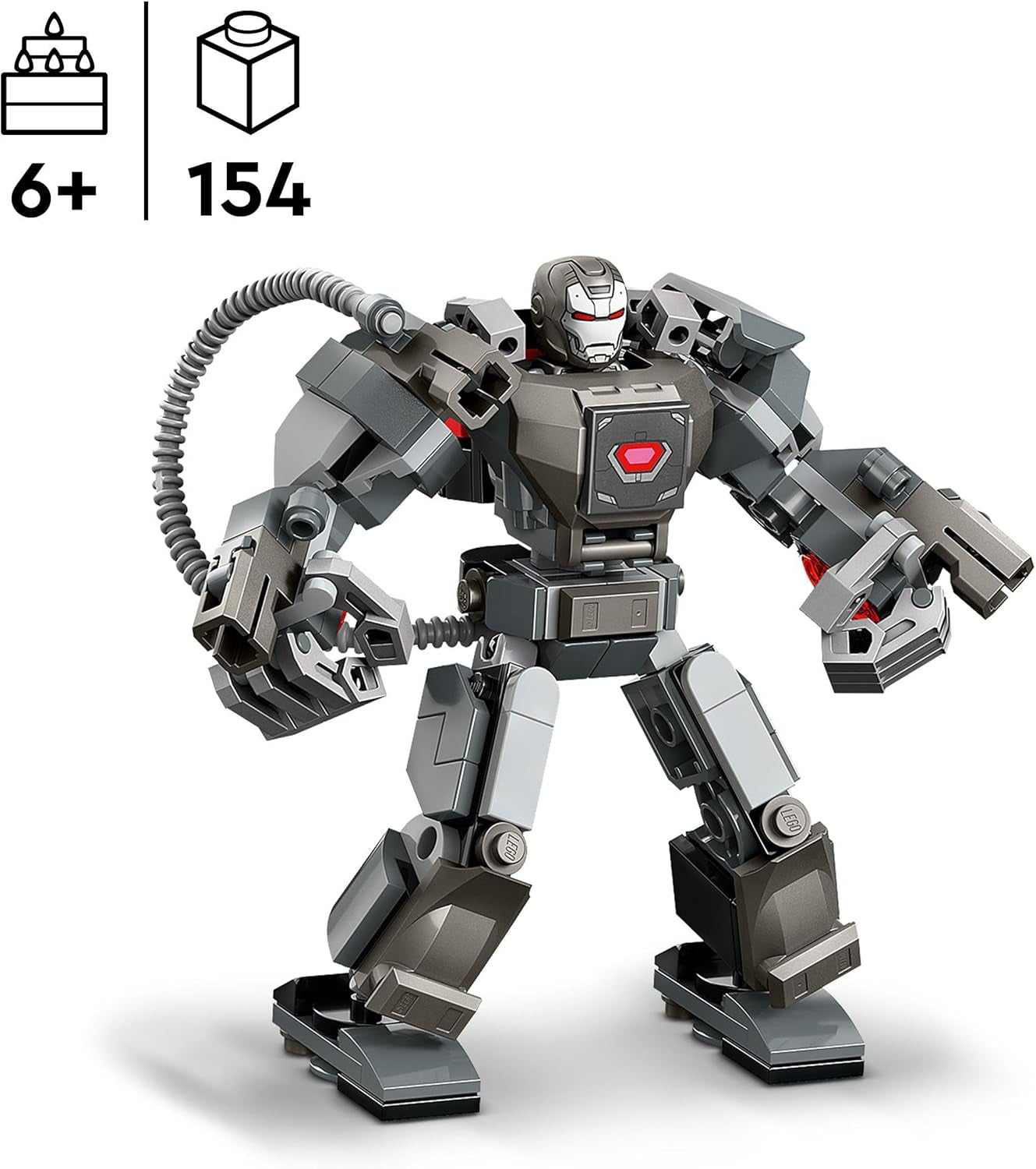 LEGO Marvel War Machine Mech 3-strzałowy superbohater Zabawka do zbudowania dla dzieci MCU Legendarna figurka na prezent dla chłopców i dziewcząt w wieku 6 lat 76277 Zestawy do budowania Szukaj sklepu LEGO