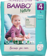 Pieluszki dziecięce Bambo Nature rozmiar 4 (7-14 kg) - 48 sztuk. Pieluszki Premium ze zwiększoną ochroną przed wyciekami | Najwyższy komfort i swoboda dla aktywnych dzieci | Pieluszki testowane dermatologicznie