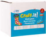 Ceramiczne garnki Baker Ross „Wellies” dla dzieci (2 szt.)