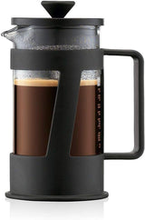 Ekspres do kawy Bodum CREMA (system French Press, stały filtr ze stali nierdzewnej, nasadka zabezpieczająca, 0,5 litra) czarny
