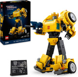 LEGO Icons Transformers Bumblebee, figurka robota kolekcjonerskiego dla dorosłych, zestaw do budowania filmów dla fanów science fiction, można przekształcić w samochód, zabawka przygodowa 10338 Zestawy do budowania Besuche den LEGO-Store Default Title