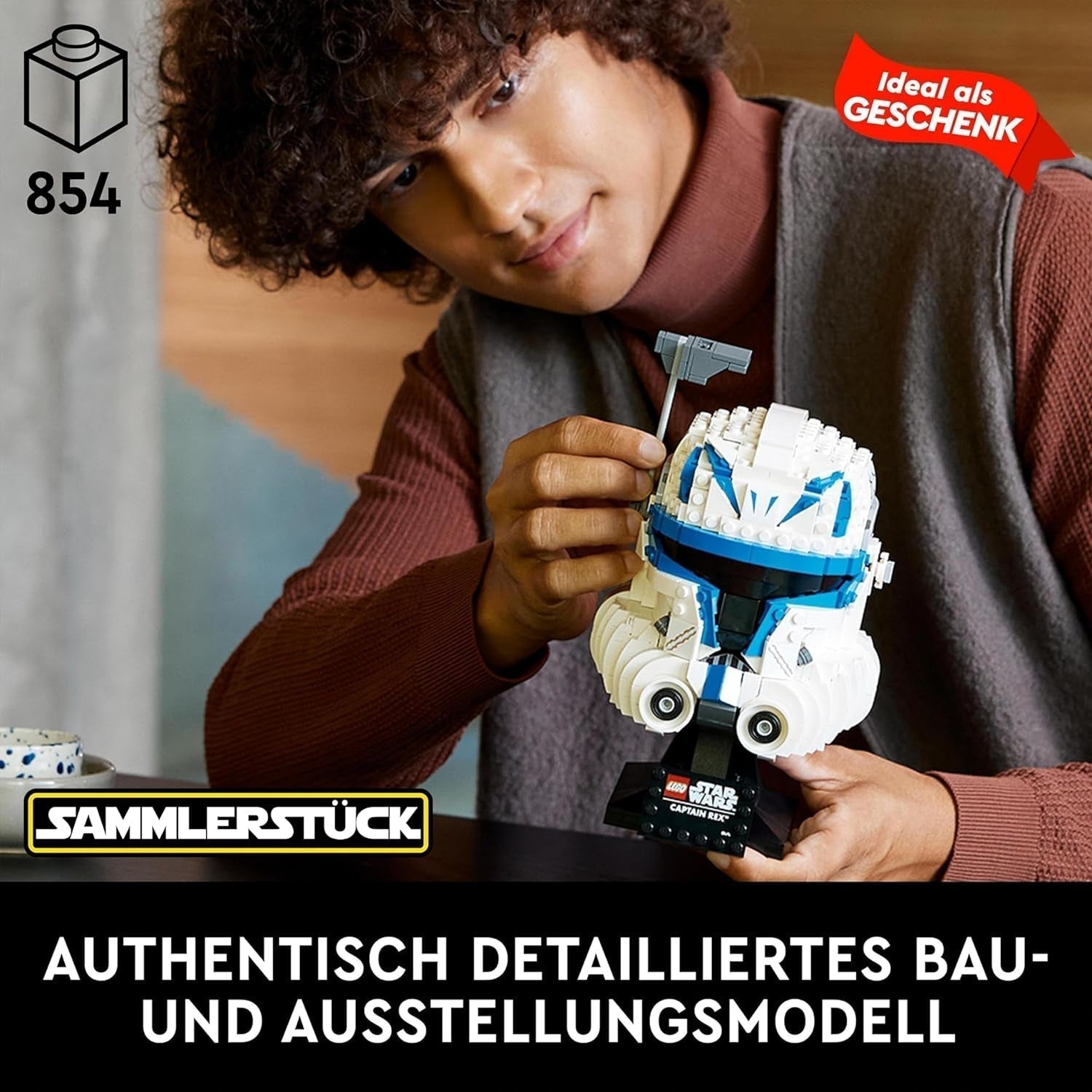 LEGO 75349 Star Wars Zestaw hełmu Kapitana Rexa Clone Wars Model kolekcjonerski Seria 2023 Pamiątka i pomysł na prezent Zestawy do budowania Kup w sklepie LEGO
