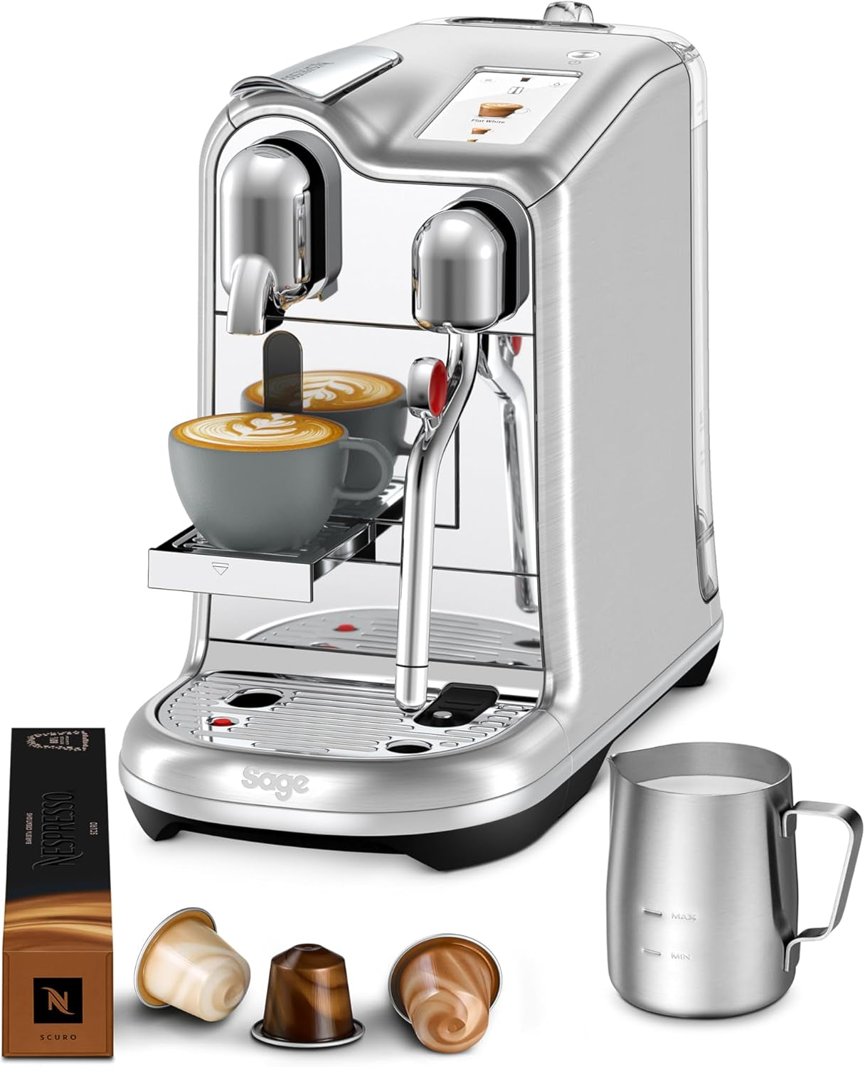 Ekspres do espresso Sage Nespresso Creatista Pro, stal nierdzewna, szczotkowana stal nierdzewna