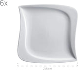 Verso de Mäser, seria La Musica, 18-częściowy serwis kawowy, 6-osobowy porcelanowy zestaw obiadowy, 921172, biały
