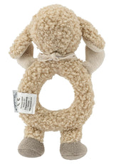 Flocke Sheep Sterntaler Catch Toy - zabawka motoryczna do grzechotania, dotykania i zabawy - pluszowa zabawka dla niemowląt i dzieci z grzechotką jako wiernym przyjacielem - zabawka dla dziecka wykonana z miękkiej tkaniny w kolorze piasku Baby Toys Naty Shop