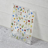 JMEOWIO 3D Nagelsticker Bunte Blumen Nail Art Naklejka Selbstklebend Nagelaufkleber 5D Stereoskopisch Frühlings Sommer Blumen Dekoration Nageldesign Zubehör 2 Blatt