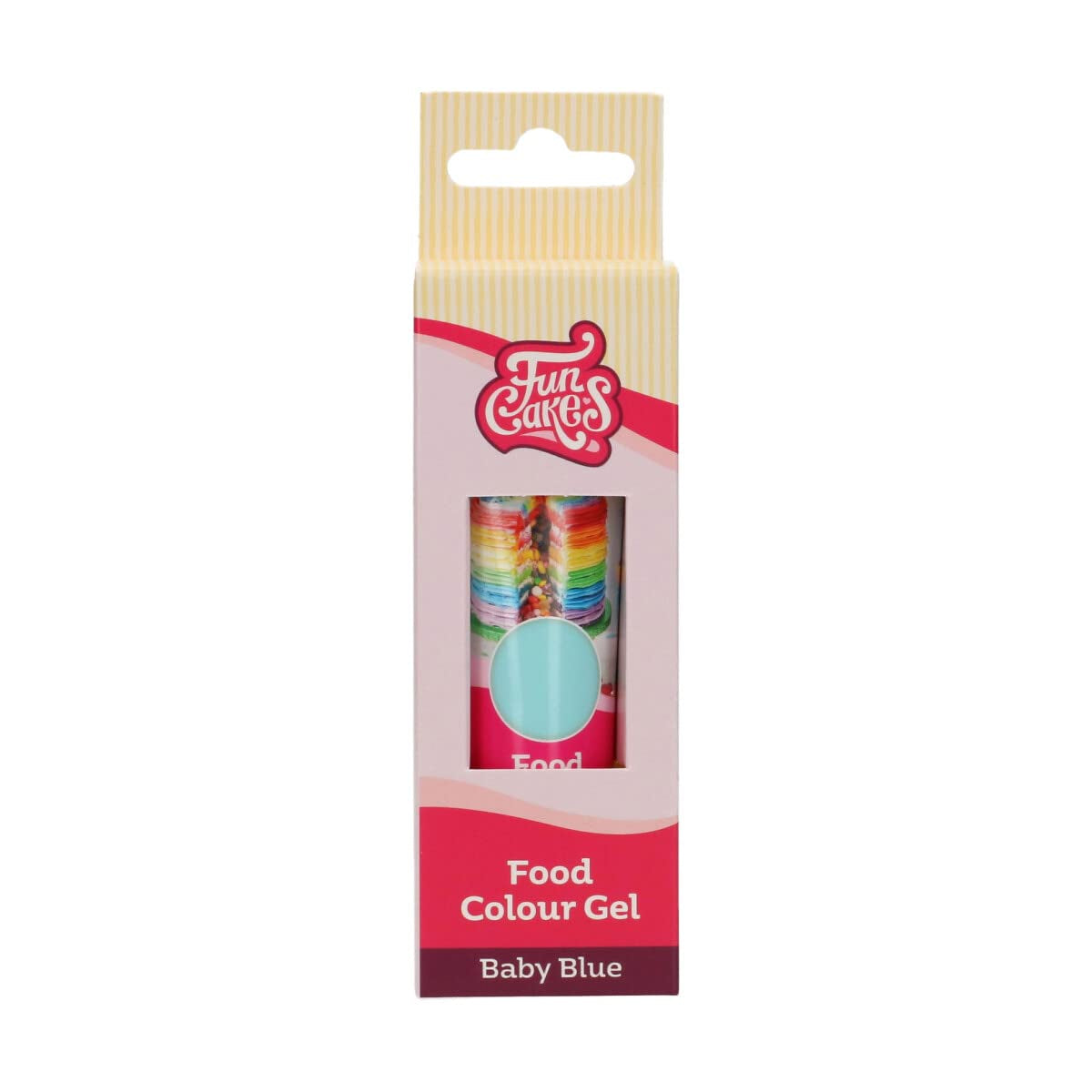 Barwnik spożywczy Funcakes Gel Blue Baby: Wysoce skoncentrowany barwnik spożywczy do ciast, śmietany, fondantu i marcepanu. Łatwe dozowanie. Pojedyncza kropla pozwala uzyskać żywe kolory. Halal. 30 gr.