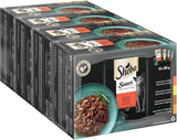 Sheba Sauce Collection Mokra karma dla kotów, porcjowane saszetki, słone opakowanie zbiorcze, 4x12x85g