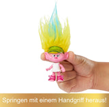 Mattel DREAMWORKS TROLLS United We Stand – Hairy Surprises Viva Lalka z jasnożółtymi pluszowymi włosami i 3 akcesoriami-niespodziankami, dla dzieci w wieku 3 lat i starszych, HNF11