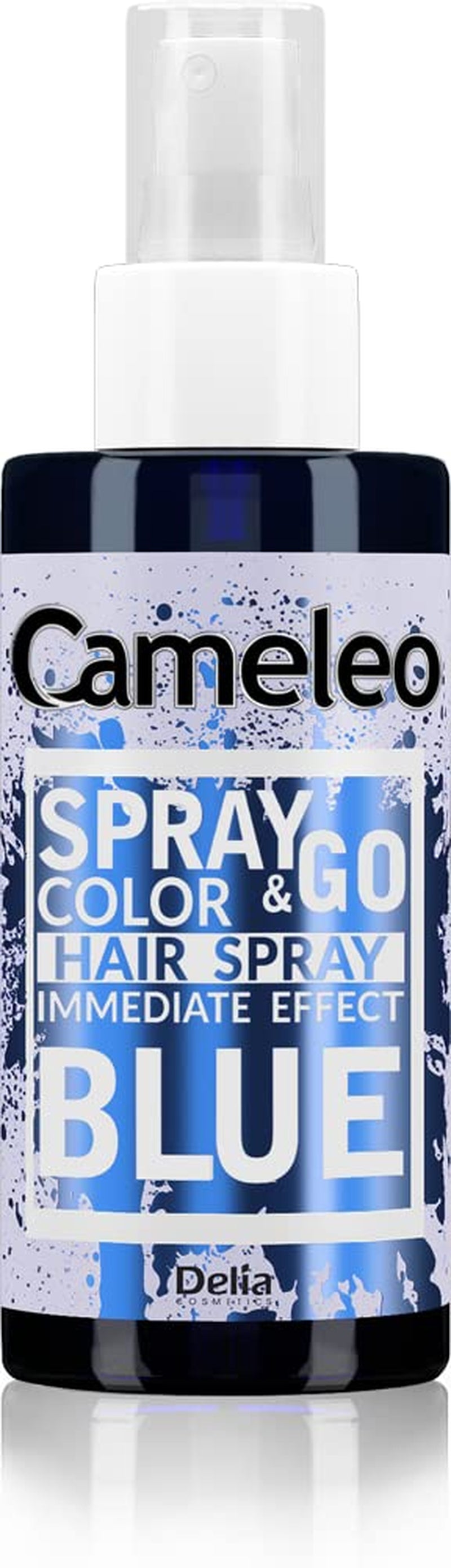 Cameleo - Spray & Go - spray do farbowania włosów - fioletowy - do włosów blond, platynowego blondu i siwych - po prostu spryskaj i gotowe - półtrwały - natychmiastowy efekt - karnawałowa farba do włosów - 150 ml Naty Shop Blue Hair Dye 150 ml (1 opakowanie)