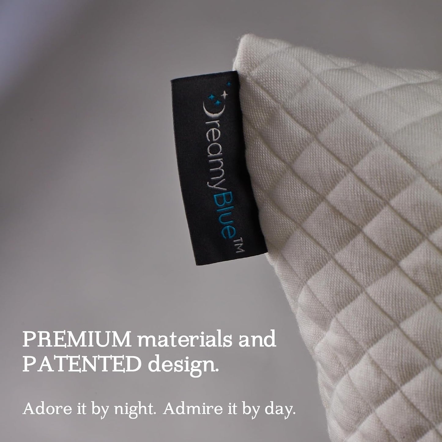 Poduszka do spania Dreamyblue Premium - wypełnienie z rozdrobnionej pianki memory [regulowany poddasze] zmywalna poszewka z wiskozy wykonanej z bambusa - do przesuwanych boków, pleców i brzucha - standardowe poduszki Naty Shop