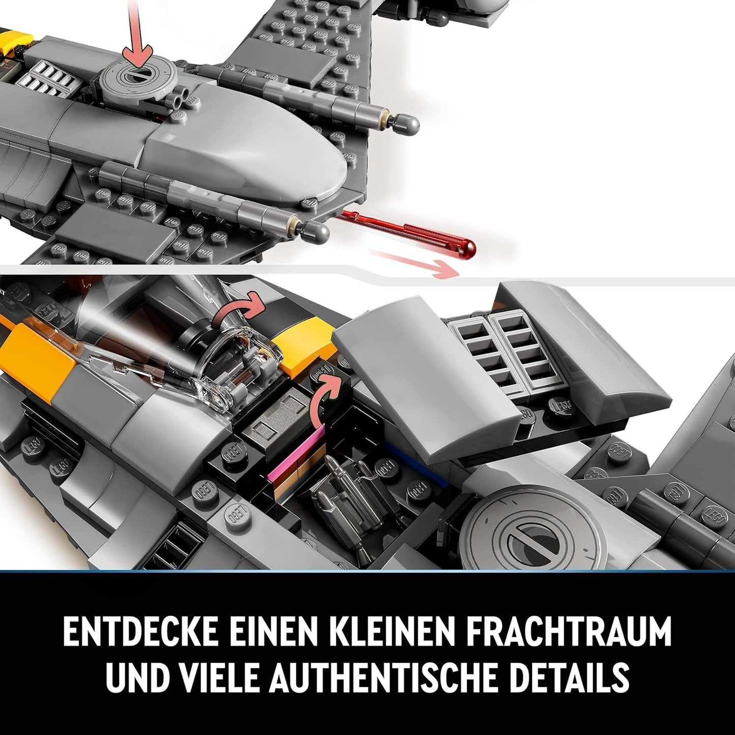 LEGO Star Wars Mandalorian Fighter N-1 z Księgi Boby Fetta Zabawka do budowania ze statkiem kosmicznym Zestaw 4 postaci, w tym figurka małego Yody 75325 Zestawy do budowania Kup w sklepie LEGO