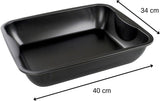Zenker Xxl-Brat- Und Auslaufform (40 X 8 X 34 Cm) SPECIAL COOKING, Rechteckige Ofenform Mit Antihaftbebeschichtung, Backblech Für Krosse Braten & Saftige Aufläufe (Farbe: Schwarz), Menge: 1 Stück Formy i blachy do pieczenia Naty Shop