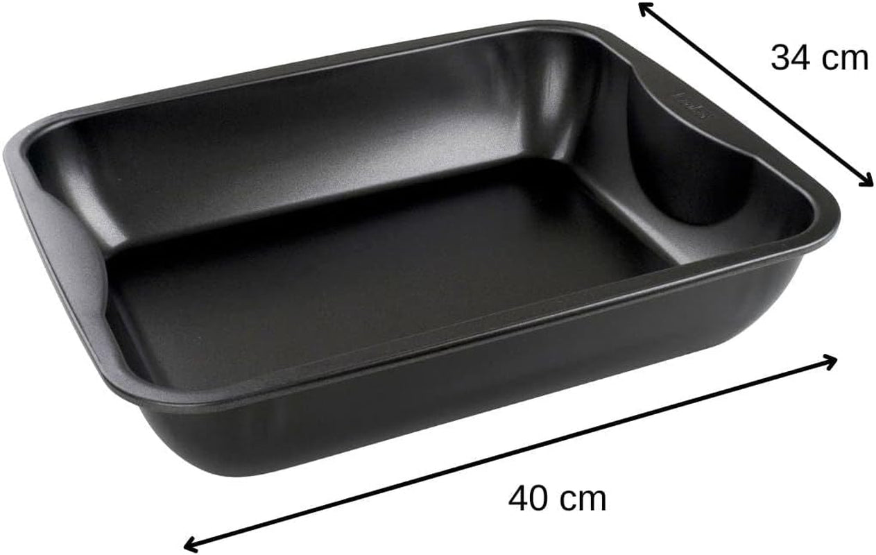 Zenker Xxl-Brat- Und Auslaufform (40 X 8 X 34 Cm) SPECIAL COOKING, Rechteckige Ofenform Mit Antihaftbebeschichtung, Backblech Für Krosse Braten & Saftige Aufläufe (Farbe: Schwarz), Menge: 1 Stück Formy i blachy do pieczenia Naty Shop