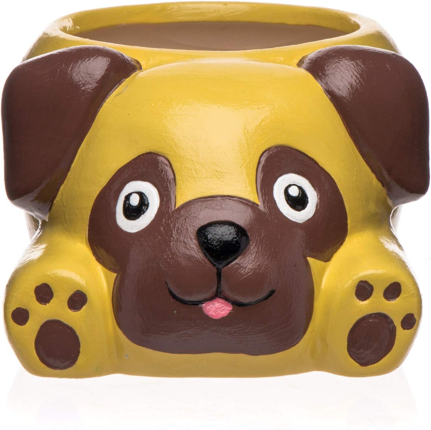 Doniczki ceramiczne Baker Ross „Pug” (2 szt.) - dla dzieci do malowania, ozdabiania i dawania prezentów