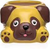 Doniczki ceramiczne Baker Ross „Pug” (2 szt.) - dla dzieci do malowania, ozdabiania i dawania prezentów