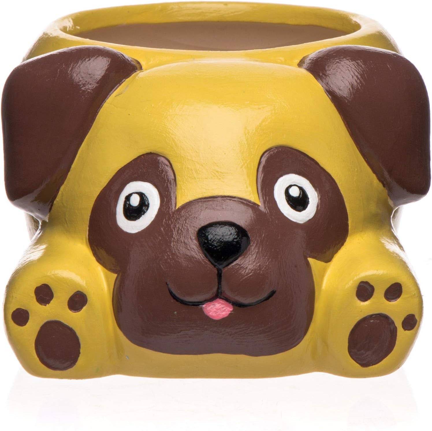 Doniczki ceramiczne Baker Ross „Pug” (2 szt.) - dla dzieci do malowania, ozdabiania i dawania prezentów