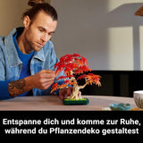LEGO Botanicals Japoński czerwony klon - Drzewo Bonsai - Zestaw sztucznych roślin z czerwonymi i pomarańczowymi liśćmi oraz miską - Wystrój domu - Pomysł na prezent dla dorosłych - 10348 Zestawy do budowania Besuche den LEGO-Store