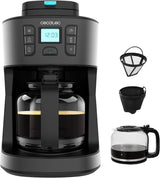 Ekspres przelewowy Cecotec Coffee 66 Grind & Drop Essential. 1086 W, Młynek ostrzowy, Do 12 filiżanek, Technologia Extreme Aroma, Cyfrowy, Stal nierdzewna, Automatyczne wyłączanie.