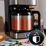 Ekspres kroplowy Cecotec Coffee 66 Drop & Thermo, 950 W, 1,2 L, 10 filiżanek, technologia ExtremeAroma, funkcja zapobiegająca kapaniu, wskaźnik poziomu wody, filtr główny wielokrotnego użytku, zabezpieczenie przed przegrzaniem